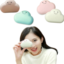 충전식 손난로 USB 미니 휴대용 핫팩 구름모양, 아이보리