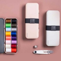 ecolucky 바느질세트 반짇고리 혼합16종 소잉박스 sewing box 바느질키트, 반짇고리 세트 핑크