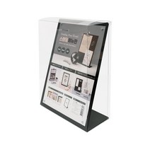 스탠딩메뉴판A4(L자/검정) 1442 테이블POP 230x90x310(mm) 1개입, 2개