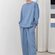 남자트레이닝세트 1P 무지 맨투맨 와이드 팬츠 운동복 260433