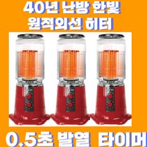 국내생산 한빛 전기난로 나노카본 히터 사무실 가정용 업소용 난방기 온열기 전기스토브 / 2시 이전 발송, 세라믹 원통 (타이머레드3000)