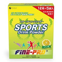 파인 스포츠 드링크 파우더 레몬 1l용 200g(40g×5봉) 분말 비타민 C 칼슘 마그네슘 배합 국내 생산 ファイン スポーツドリンク パウダー レモン 1l用 200g(40g×5袋)