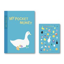 키즈바인더 용돈 기록장+스티커 어린이 용돈 기입장 초등 기록장, 용돈기록장+스티커 세트