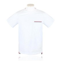 [톰브라운] RWB 포켓 트리밍 반소매 티셔츠 / MJS010A 01454 100