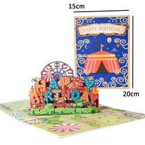 원카드 포커 용 핸드메이드 팝업 아내 남편 베이비 샤워 3D 인사말 생일 선물, 15 birthday card