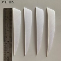 다트 룰렛판 기계 전자 50 개/몫 4 인치 오른쪽/왼쪽 날개 터키 깃털 방패 컷 양궁 DIY 사냥 슈팅 Fletches, 01 WHITE