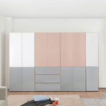 리버퍼니쳐 초이스 색상선택 원터치 옷장 2800 4문 옷장세트 RZ0270, 그레이, 본상품선택