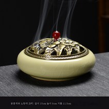 Ciliver GEKU도자기향로 불구 일용품 합금훈향도 샌달우드 아이스 크랙 여요 작은향로 메이커 도매, 핑크 옐로우