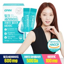 GNM자연의품격 밀크세라마이드 저분자 콜라겐 비타민C 2.7g / 먹는 세라마이드 엘라스틴 히알루론산 함유, 28포