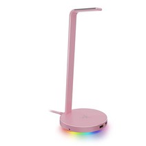 Razer 베이스 스테이션 V2 크로마: 크로마 RGB 조명 - 미끄럼 방지 고무 베이스 - 게이밍 헤드셋용 디자인 - 머큐리 화이트 RC21-01510300-R3M1, Quartz Pink