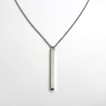 와이티지 style _ 062 일자막대 체인목걸이 4mm 펜던트 써지컬스틸 빈티지 커플