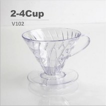 V60 커피 드리퍼 핸드 드립 필터 카페 재사용 가능 브루어 스위치 뚜껑 포함 휴대용 스팀 메이커 위에 부어 ES, 2-4 Cup Type C2
