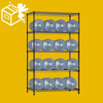 [총알배송/5분설치] 꿀템요정 철제선반 베란다 창고, 가로90 X 깊이40, 180cm