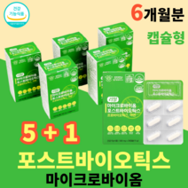 포스트바이오스틱 마이크로바이옴 미생물 사균체 마이크로비옴 파라 포스틱 프로 프리 신 바이오틱스 바이오스틱 아연 면역 엔테로코커스 페칼리스 페시움 불가리쿠스 락토바실러스 캡슐, 6박스, 500mg x 30캡슐
