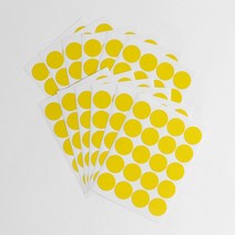 20mm 옐로우 서류 분류 원형 스티커 12매 프린트 인쇄 팝아트 엄마표놀이 출력 그림그리기 회사