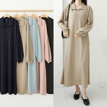 567스타일 가을 셔츠 카라 맨투맨 롱원피스 데일리 긴팔 맘룩 엄마등원룩 홈원피스
