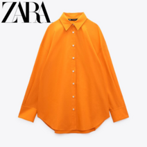 ZARA 봄 여성 포플린셔츠 긴팔 루즈핏 블라우스 남방 오버사이즈 3067007 617