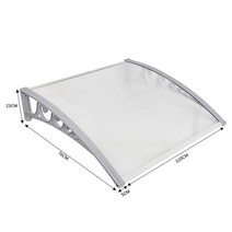 렉산골판 폴리카보네이트 캐노피 지붕 다중 크기 도어 창 캐노피 천막 대피소 전면 방수, 협력사, 80x120cm