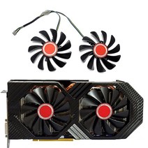 CCBBAA 2개 세트 95MM FDC10U12S9-C CF1010U12S CF9010H12S XFX RX580 GPU 쿨러 팬 HIS RX 590 580 570 그래픽 카드 쿨링