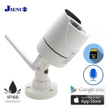 CCTV 와이파이 카메라 IP 1080P 960P 720P 오디오 야외 보안 홈 HD 감시 방수 무선 적외선 JIENUO, 720P With Adapter|2.8mm