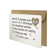 YODOCAMP 금속 지갑 카드 러브 노트 남자를 위한 완벽한 생일 선물 남자를 위한 추수감사절 선물 음각 지갑 삽입 남자를 위한 선물 남자친구 아내가 주는 남편 선물