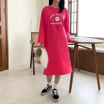 수키 루즈핏 면혼방 스마일기모원피스 1110126