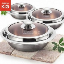 sioncompany_인덕션 뚝배기 통3중 클레디움 가마솥 스텐 돌솥밥 영양밥 찌개 솥 IH 1인밥솥 유리뚜껑 냄비 조리용뚝배기 요리용뚝배기 주방솥 돌솥밥 솥--SC, ♥통삼중클레디움가마솥 - 16호