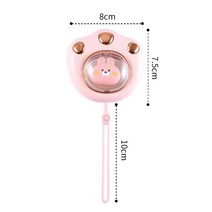 휴대용 미니 핸드 워머 2 1 USB 충전식 조약돌 포켓 모바일 보조베터리 재사용 가능한 전기 겨울 히터 1200, [02] Pink
