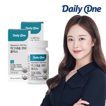 데일리원 마그네슘 350 플러스 고함량 대용량 2통, 단품, 단품