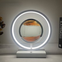 핫토이 산타 랜덤 귀칼 피규어 피규어제작 LED 모래 풍경 야간 조명 움직이는 아트 프레임 3D 깊은 바다 모션 디스플레이 흐르는 그림 장식, [04] Round Orange, [02] Small