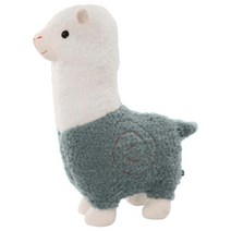 귀여운 동물성 라마 양 알파카 견면 벨벳 방석 장식 베개는 들을 위해 채워졌습니다, 면, 그린 38cm