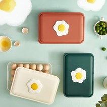 디자인 에그트레이 계란보관함 냉장고 정리, 화이트