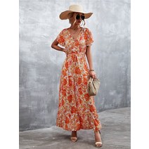 여름 랩 원피스 비치 휴가 데일리 드레스 45