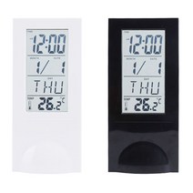 일음쇼핑^*nDYNN 투명 LCD 캘린더 온도 시계 디지털 탁상 장식용 인테리어 테이블 책상 심플일음medi*^, ab*^*선택있슴화이트