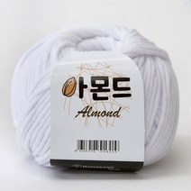 아몬드 뜨개실 코마면 튜브사 면사 가방 의류 인형 만들기 소품실 아기실 패브릭얀 코바늘실, 01.화이트, 1개