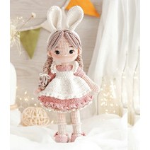 해외 DIY키트 코바늘 태교인형만들기 뜨개실 DIY 취미키트, 빗자루소녀