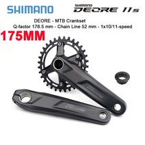 인아웃 Shimano-Deore M5100 170MM 크랭크 세트 2X11S MTB 자전거 64/96BCD 36-26T 및 베어링, 08 FC 175MM 36T_01 BSA BB52