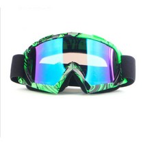 스키고글 스노우보드고글 스포츠고글 고글 스키헬멧 도매 오토바이 라이더 장비 크로스컨트리 스키 라이딩 아웃도어 스포츠 안경, 흑록색테+현채화