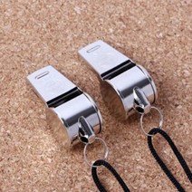 스틸 호루라기 2p 휘슬 호신용호루라기 호루라기목걸이, 2개