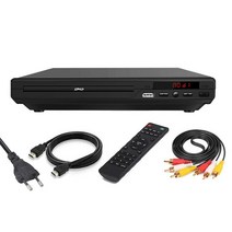 OOTDTY DVD 플레이어 업 스케일링 1080p H DMI USB 직접 녹음 및 재생 돌비 디지털 원격 무료 H 케이블 포함, 02 EU