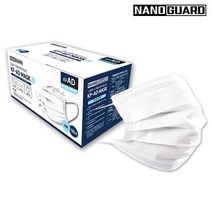 나노가드 KF-AD 비말 차단 마스크 흰색 50매 1BOX(40EA), 40개