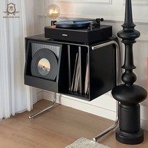 LP 선반 레코드판 보관함 선반 원목 디스플레이 매장, C.블랙