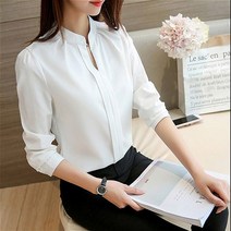 요나걸 여성 셔츠 블라우스 정장 오피스 상의 슬림 핏 빅 사이즈 패션 봄 가을 여자셔츠