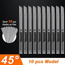 수공구 세트 유틸리티 나이프 산업용 헤비 듀티 커터 블레이드 스토리지 0.6mm 두께 스테인레스 스틸 녹, 05 Mini Size 10pcs Kit