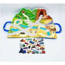 자동차 스티커 팝업놀이세트 유아 아동 입체 장난감 건설 도로 경찰차 소방차 구급차 버스 포크레인