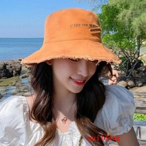 puildaug 어부의 모자 여성의 여름 데님은 오래된 얼굴을 작은 둥근 얼굴에 적합한 태양 모자를 만들기 위해 Burr를 씻었습니다.