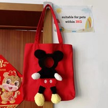 대형견 유모차 개모차 웨건 고양이 개 캐리어 원 숄더 캔버스 토트 야외 운송 소형견 핸드백 강아지 여행용 애완 동물, 2.Red