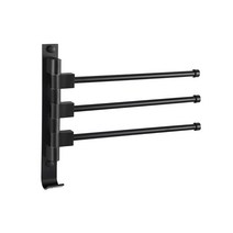 Rotating Towel Bar Hand Holr Wall Mounted Storage Shelf Ladr Hanger Bathroom Kitchen Waterproof Y5GB, 02 Three ss