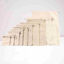 택배왔어요 광목주머니 10종 면보 린넨 양파망 무지 제로웨이스트 파우치 더스트백, 10x12cm