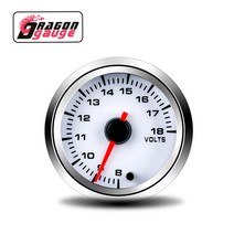 AD 52mm 타코미터 PRM 전압계 공기 연료 비율 부스트 게이지 EGT 게이지 수온 오일 온도 오일 프레스 7 색, 06 Voltmeter